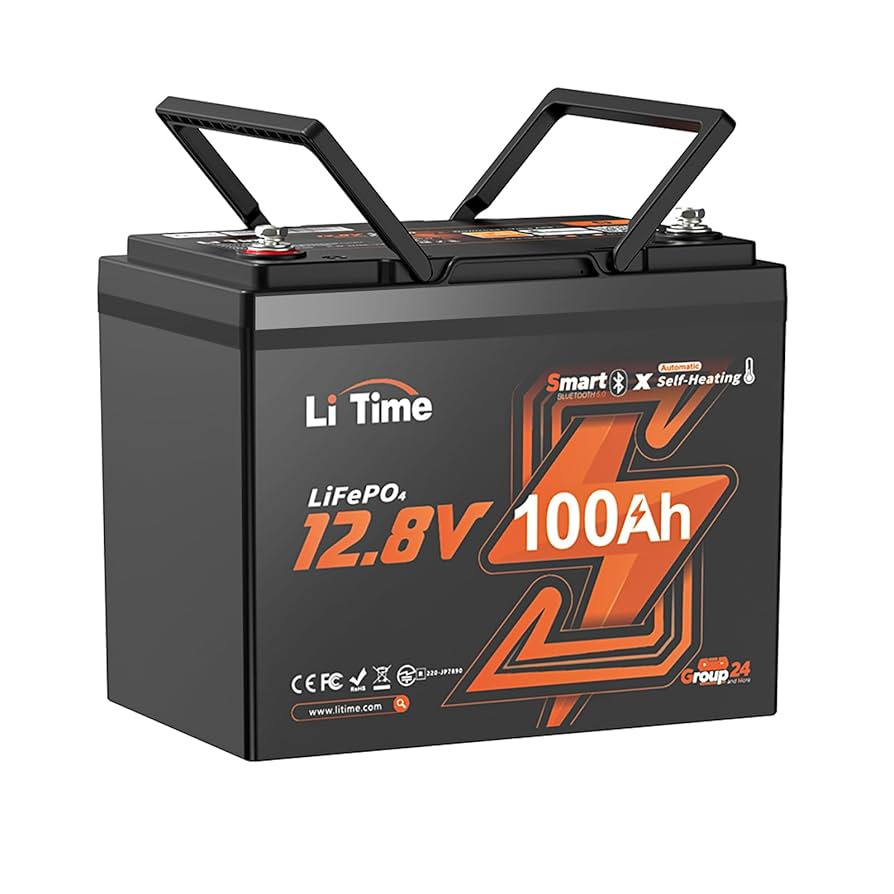Amazon.com: LiTime 12V 100Ah Lithium Battery Self-Heating